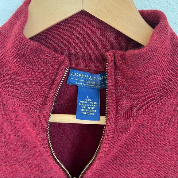 Italian Merino wool quarter zip sweater - Picture 2 of 6